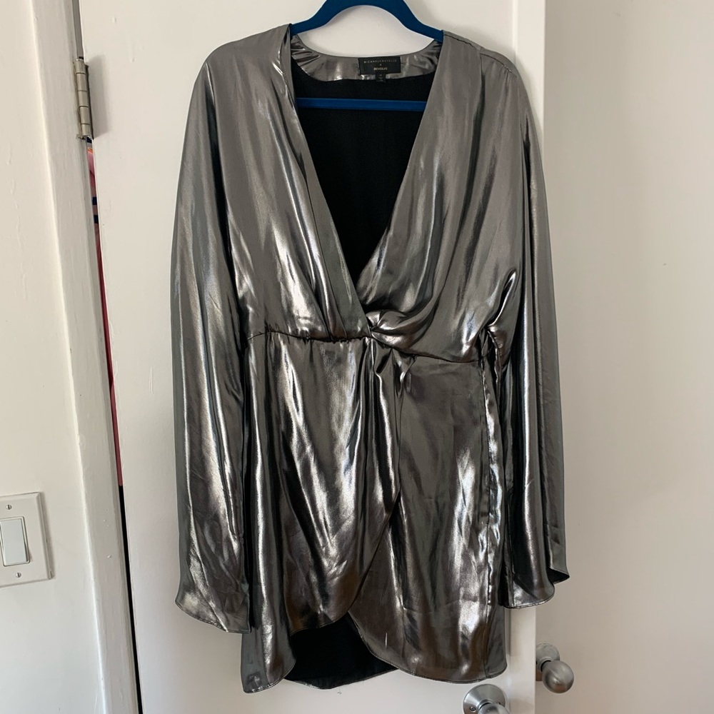 Metallic Michael Costello dress